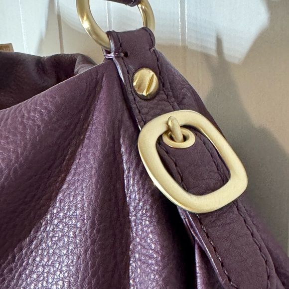 Michael Kors Purple Hobo Bag with Gold Hardware - Picture 9 of 12